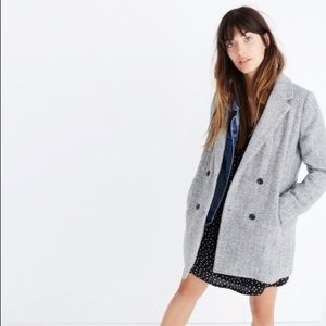 Madewell Grey Herringbone Blazer Coat. Size XXS.